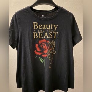 Disney Princess Collection Women's Beauty And The Beast Belle Rose T-Shirt 2x